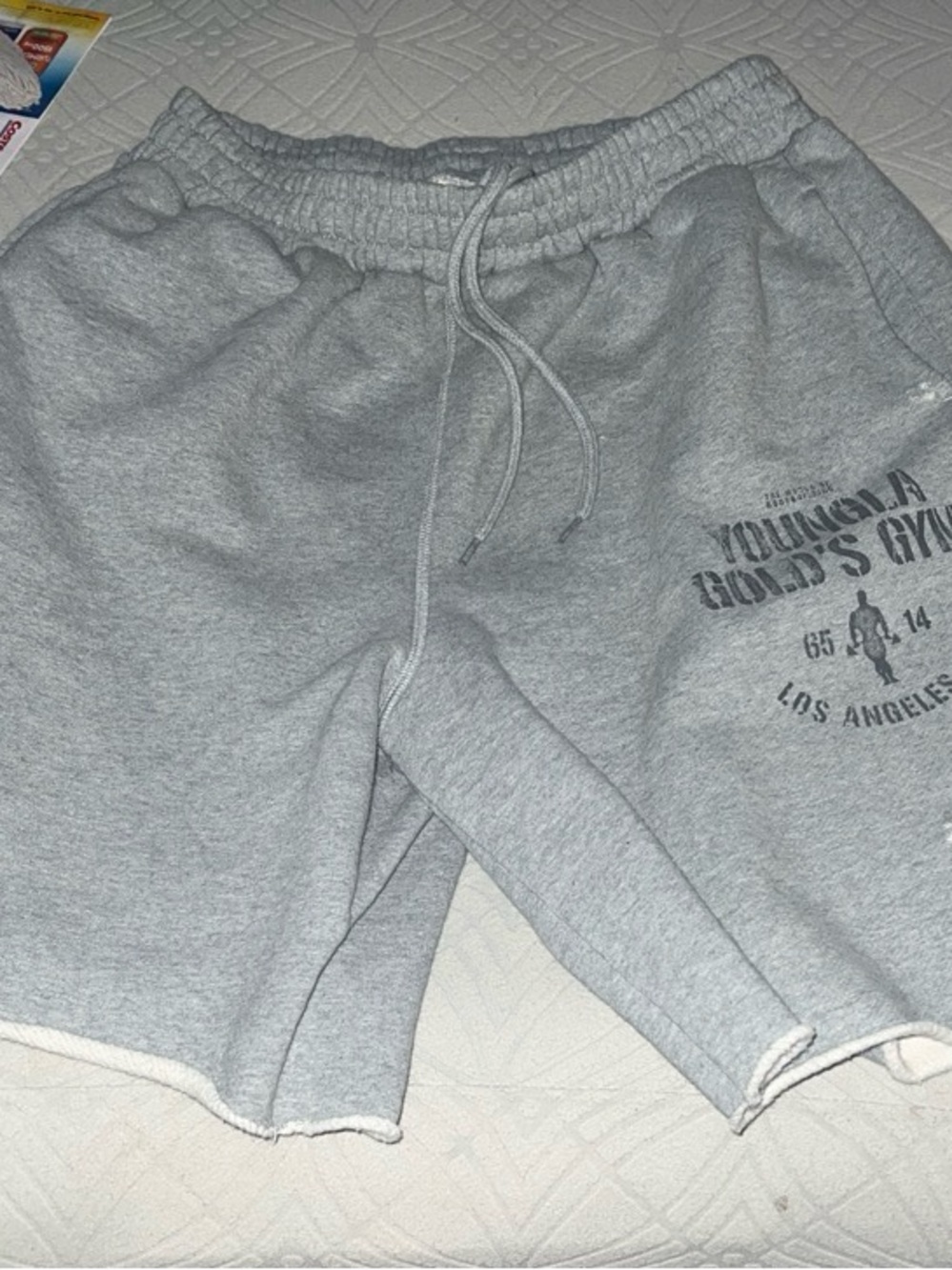 YoungLA Gray Athletic Sweat Shorts with Logo